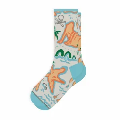The Pirate's Booty - Naughty Map Heel Hammock™ Crew Socks