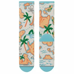 The Pirate's Booty - Naughty Map Heel Hammock™ Crew Socks