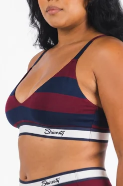 The Pitch - Rugby Stripe Boob Hammock™ Plunge Bralette
