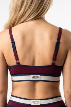 The Pitch - Rugby Stripe Boob Hammock™ Plunge Bralette