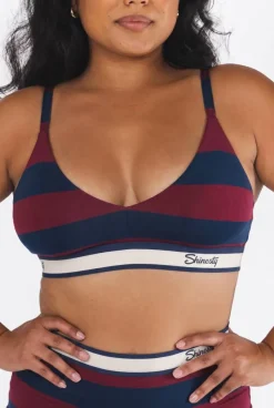 The Pitch - Rugby Stripe Boob Hammock™ Plunge Bralette