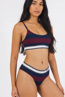 The Pitch - Rugby Stripe Thong Underwear with Waistband