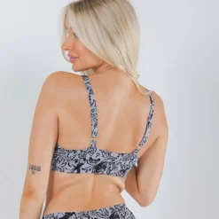 The Racy & Lacy - Provocative Lace Print Boob Hammock™ Plunge Bralette