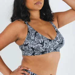 The Racy & Lacy - Provocative Lace Print Boob Hammock™ Plunge Bralette