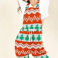 The Red Ryder - Fair Isle Knit Print Women's Pajamaralls®