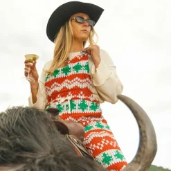 The Red Ryder - Fair Isle Knit Print Women's Pajamaralls®