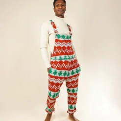 The Red Ryder - Fair Isle Knit Print Pajamaralls®