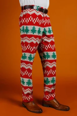 The Red Ryder - Knit Print Christmas Suit Pants