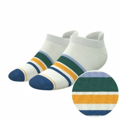 The Retro Actives - Retro Stripe Heel Hammock™ Ankle Socks