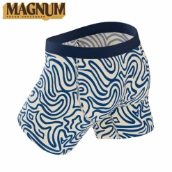 The Rio Grande - Abstract Navy Line Ball Hammock® Magnum Big Pouch Underwear