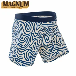 The Rio Grande - Abstract Navy Line Ball Hammock® Magnum Big Pouch Underwear