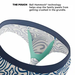 The Rio Grande - Abstract Navy Line Ball Hammock® Pouch Underwear Briefs