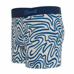 The Rio Grande - Abstract Navy Line Youth Boxer Briefs