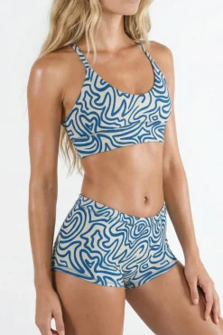 The Rio Grande - Abstract Navy Line Modal Boyshort Underwear