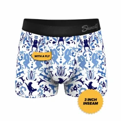The Risqué Rorschach - Blue Willow Ball Hammock® Pouch Trunks Underwear