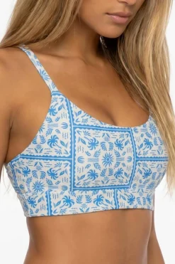 The Santorini - Blue Tile Boob Hammock™ Scoop Bralette