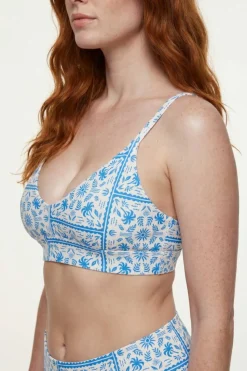 The Santorini - Blue Tile Boob Hammock™ Plunge Bralette
