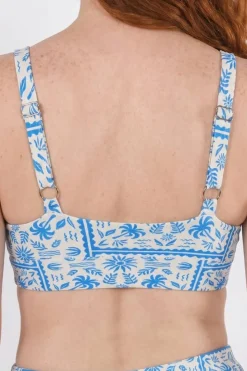 The Santorini - Blue Tile Boob Hammock™ Plunge Bralette