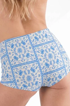 The Santorini - Blue Tile Modal Boyshort Underwear