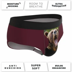 The Scare Bear - Grizzly Bear Ball Hammock® Pouch Underwear Briefs