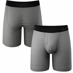 The 50 Shades - Long Leg Grey Ball Hammock® Pouch Underwear With Fly 5 Pack