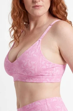 The Silk & Saddle - Pink Bandana Boob Hammock™ Plunge Bralette