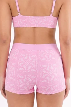 The Silk & Saddle - Pink Bandana Women’s Boxers