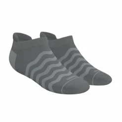 The Sleek - Gray Waves Heel Hammock™ Ankle Socks