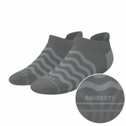 The Sleek - Gray Waves Heel Hammock™ Ankle Socks