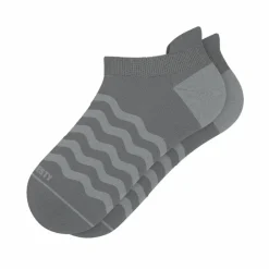 The Sleek - Gray Waves Heel Hammock™ Ankle Socks