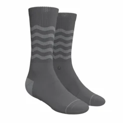 The Sleek - Gray Waves Heel Hammock™ Crew Socks