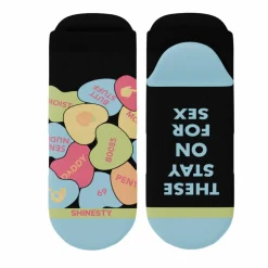 The Smooth Talker - Candy Hearts Heel Hammock™ Ankle Socks