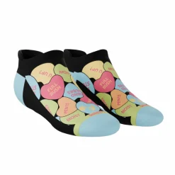 The Smooth Talker - Candy Hearts Heel Hammock™ Ankle Socks