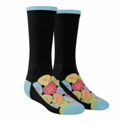 The Smooth Talker - Candy Hearts Heel Hammock™ Crew Socks