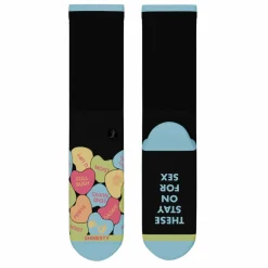 The Smooth Talker - Candy Hearts Heel Hammock™ Crew Socks