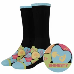 The Smooth Talker - Candy Hearts Heel Hammock™ Crew Socks