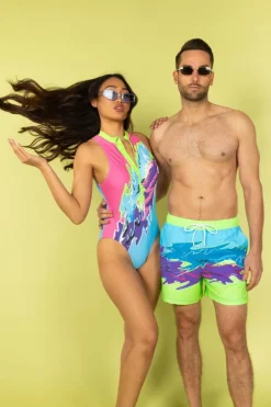 The Snack Shack - Retro Neon Ball Hammock® Pouch 5" Swim Trunks