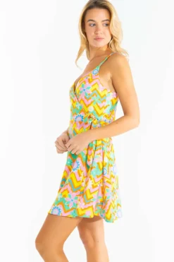 The Solar Flower - Trippy Floral Strappy Dress