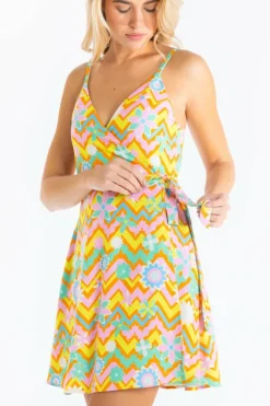 The Solar Flower - Trippy Floral Strappy Dress