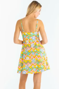 The Solar Flower - Trippy Floral Strappy Dress