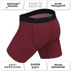 The Sommelier - Burgundy Ball Hammock® Boxer - Long Leg