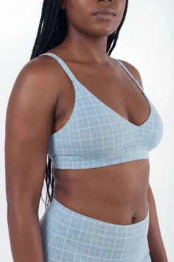 The Spick & Span - Window Pane Plaid Boob Hammock™ Plunge Bralette