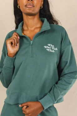 The Spruced Up - Green Sexy Terry™ Women’s Half Zip