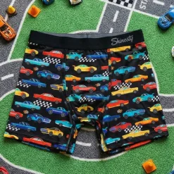 The Start Your Engines - Racecar Youth Boxer Briefs
