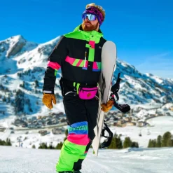 The Steep And Deep - Men's Retro Black Ski Suit
