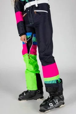 The Steep And Deep - Retro Black Women's One Piece Ski Suit