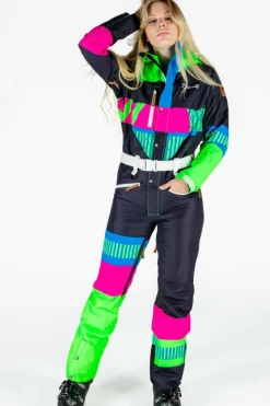 The Steep And Deep - Retro Black Women's One Piece Ski Suit