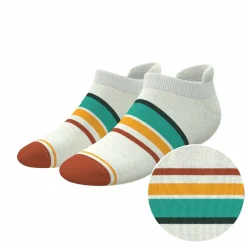 The Stellar - Retro Stripe Heel Hammock™ Ankle Socks