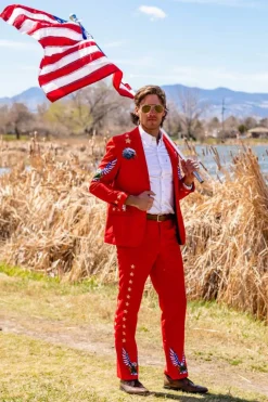 The Sunday Best - Western Style Red USA Suit