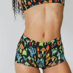 The Super Shroom - Neon Mushrooms Modal Boyshort Underwear